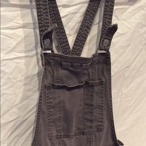 GRAY DENIM OVERALLS